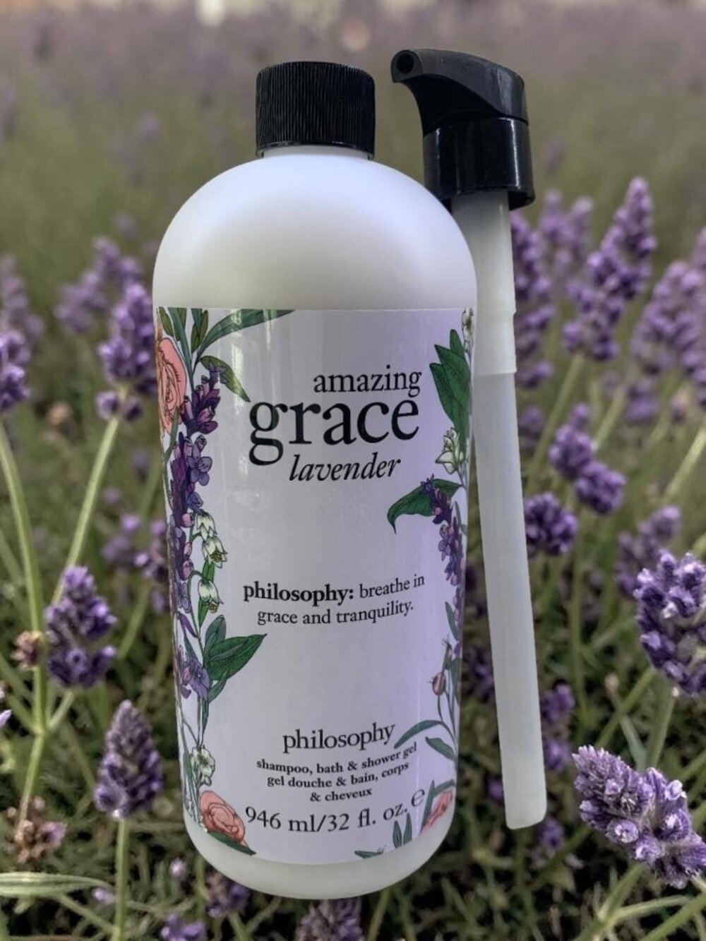 philosophy Amazing Grace Lavender shampoo, bath & shower gel 32 oz PUMP